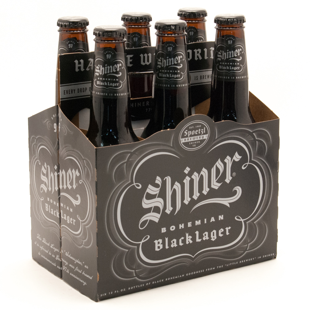 Shiner Bohemian Black Lager, 6 Pack, 12 Fl Oz