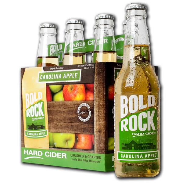 Bold Rock Carolina Apple Cider, 6 Pack, 12 Fl Oz Bottle