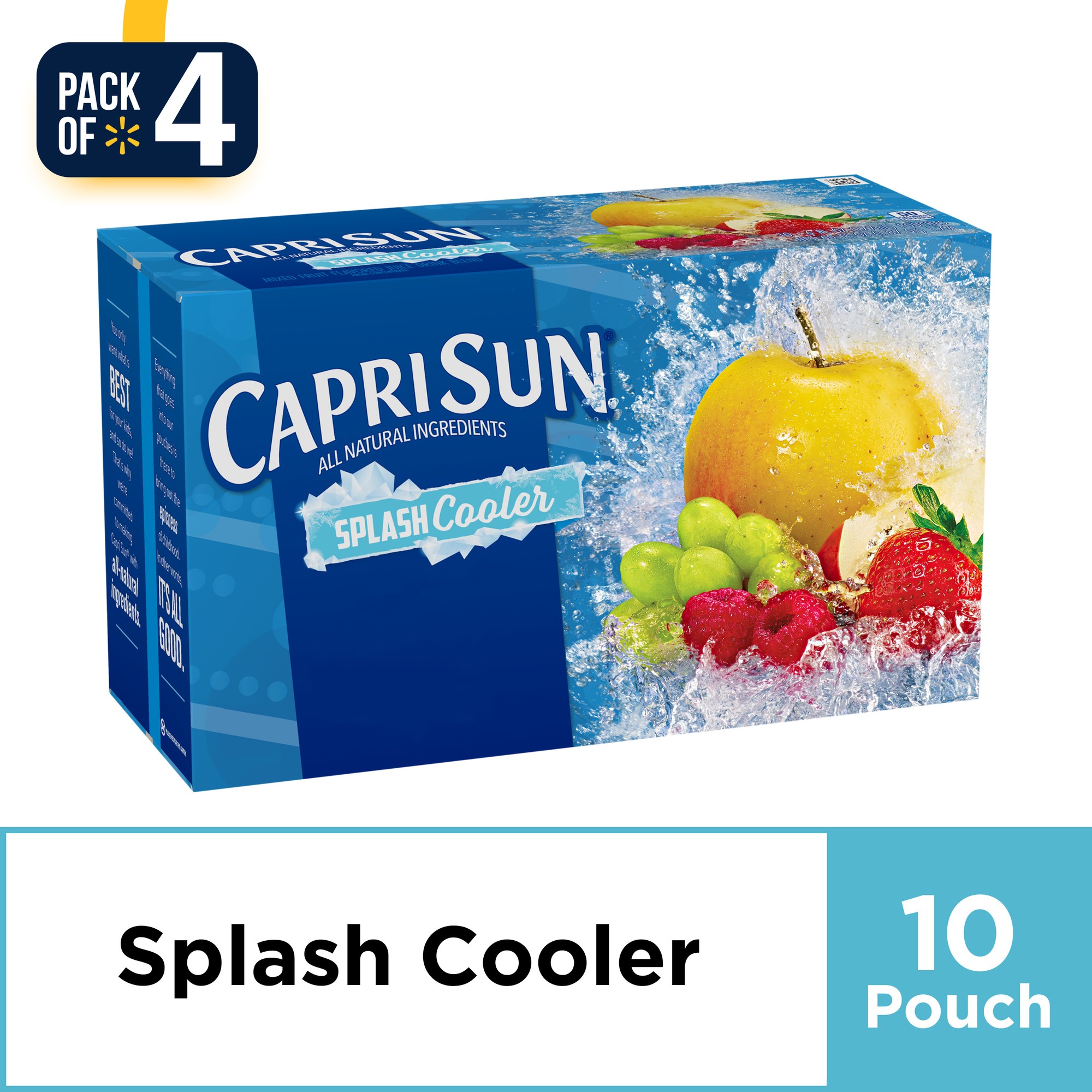 Capri Sun Splash Cooler Mixed Fruit Flavored Juice Drink Blend  10 Ct Box  6 Fl Oz Pouches