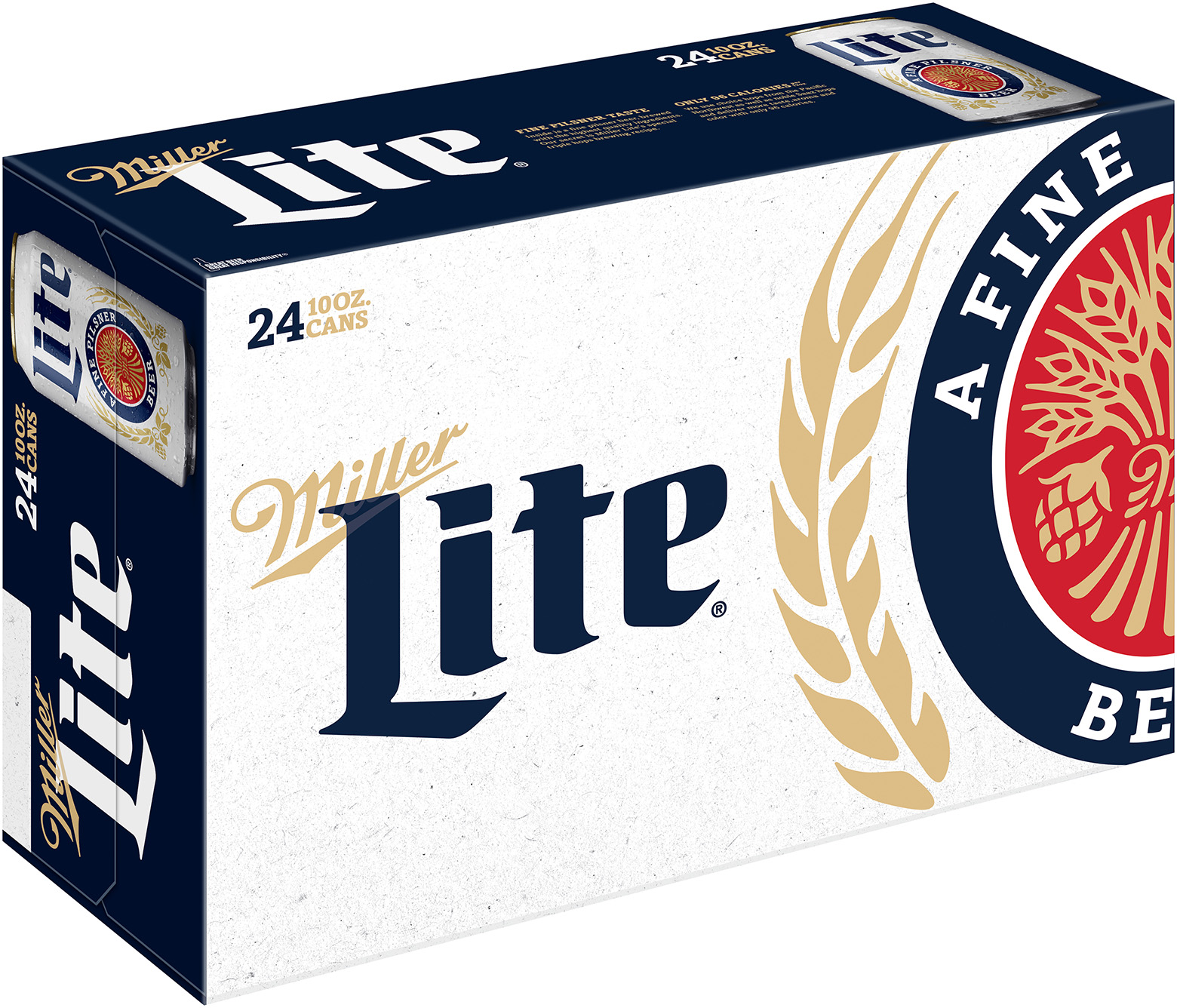 Miller Lite Beer, American Lager, 24 Pack Light Beer, 10 Fl. Oz. Cans, 4.2% ABV