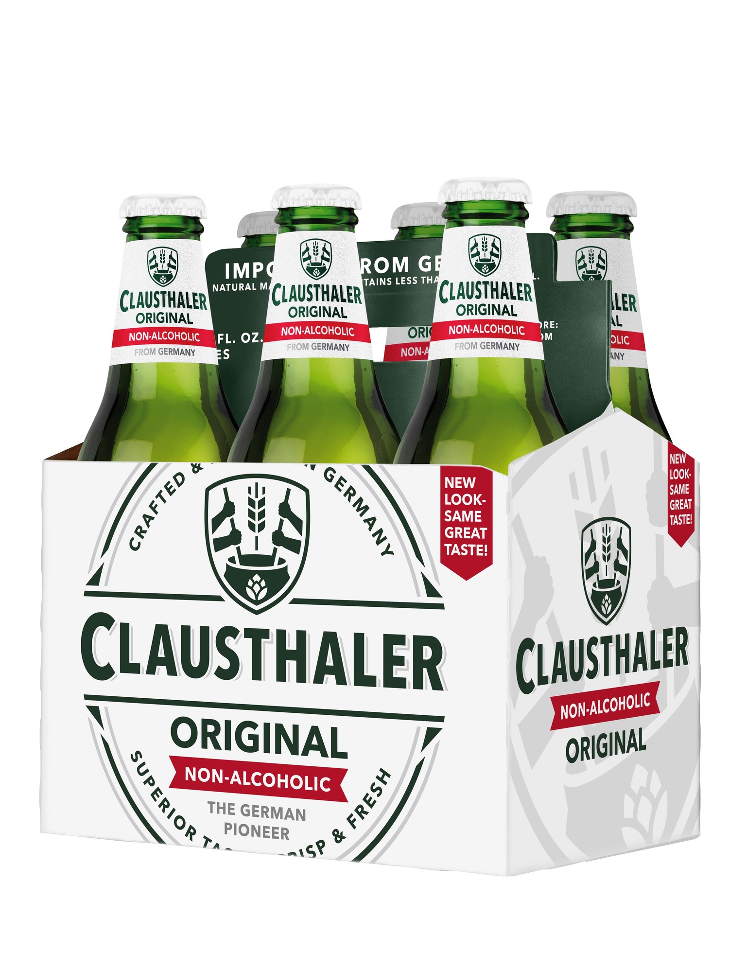 Clausthaler Original Non-Alcoholic Imported Lager Beer  12 Fl Oz  Glass Bottles  6 Pack  0.5% ABV