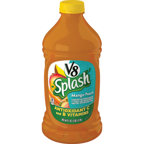 V8 Splash Mango Peach Flavored Juice Beverage Bottle - 64 Fl Oz