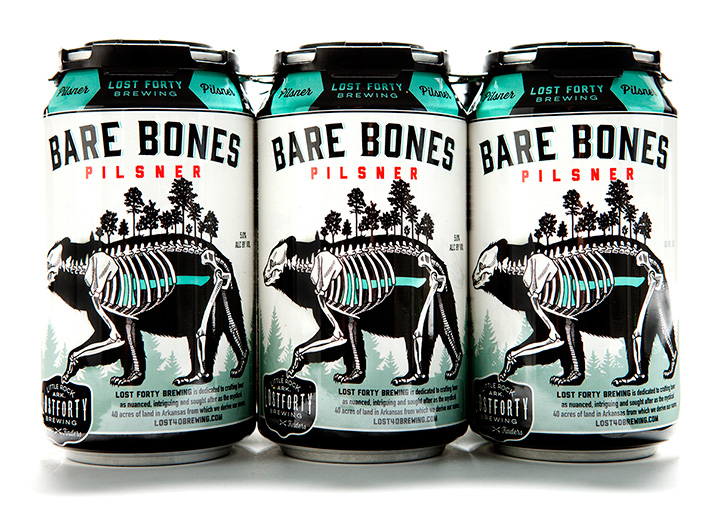 Lost Forty Pale Ale Bare Bones, 6 Pack, 12 Fl Oz