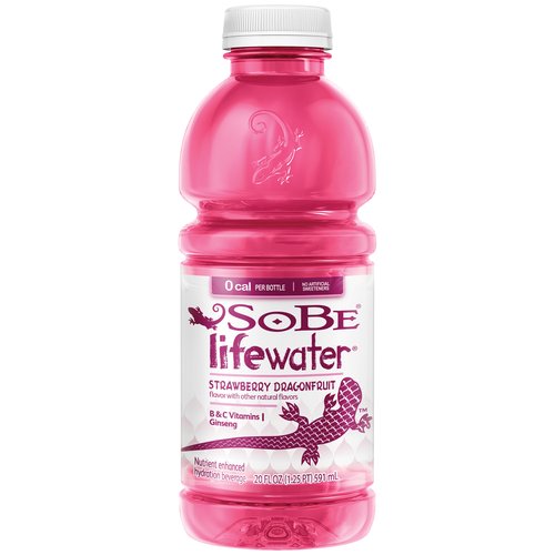 Sobe Water Strawberry Dragon Fruit Beverage 20 Fluid Ounce Plastic Bottle