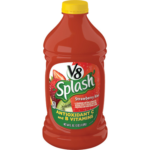 V8 Splash Strawberry Kiwi Flavored Juice Beverage  64 Fl Oz Bottle
