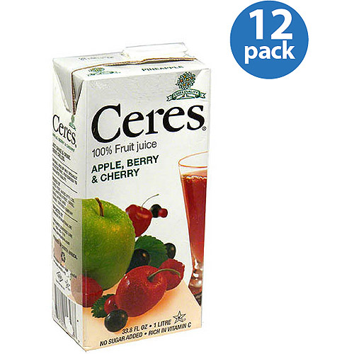 Ceres Apple, Berry & Cherry 100% Fruit Juice, 33.8 fl oz, (Pack of 12)