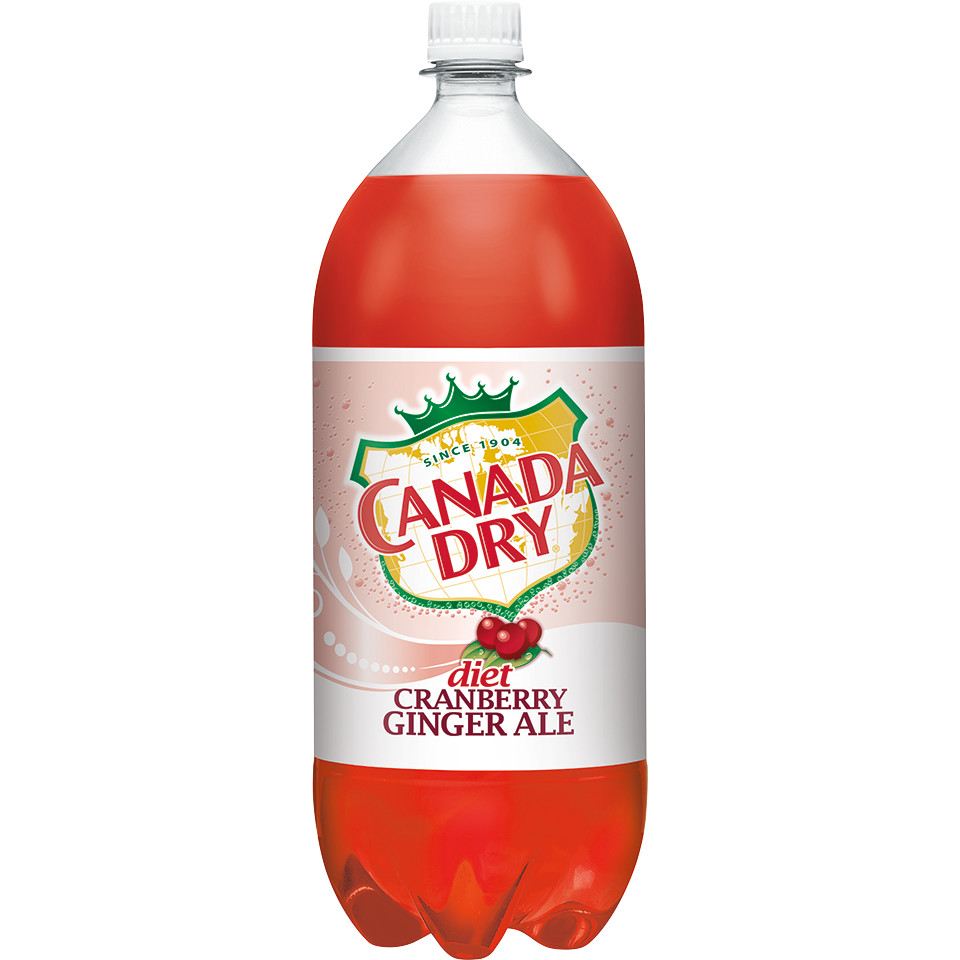 Canada Dry Zero Sugar Cranberry and Ginger Ale Soda Pop  2 L  Bottle