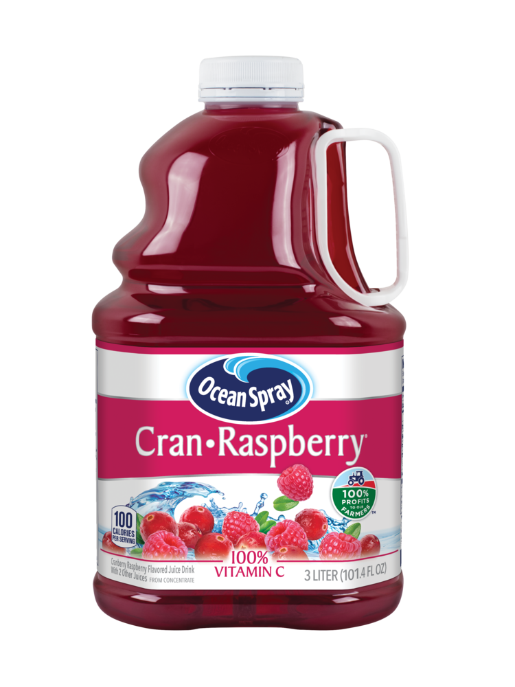 Ocean Spray, Cran Raspberry Juice Drink, 3 Lt (Case of 6)