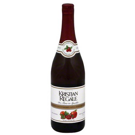 Kristian Regale Peach Sparkling Lingonberry-Apple Juice Beverage, 25.4 Fl Oz, (Pack of 12)