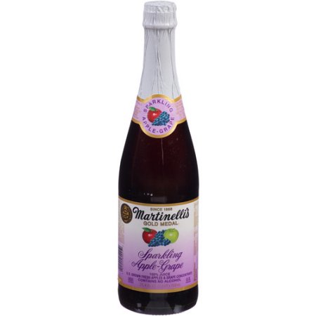 Martinelli's Gold Medal Sparkling Apple-Grape Juice, 25.4 Fl Oz, (Pack of 12)