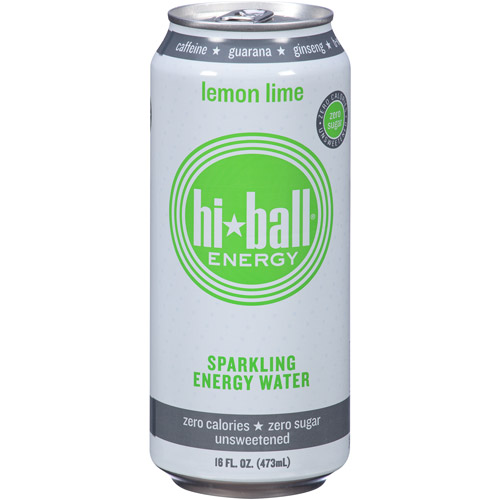 Hi-Ball Energy Lemon Lime Sparkling Energy Water, 16 Fl Oz, (Pack of 12)