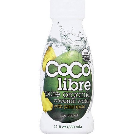 Coco Libre Pure Organic Coconut Water with Pineapple, 11 Fl Oz, (Pack of 12)