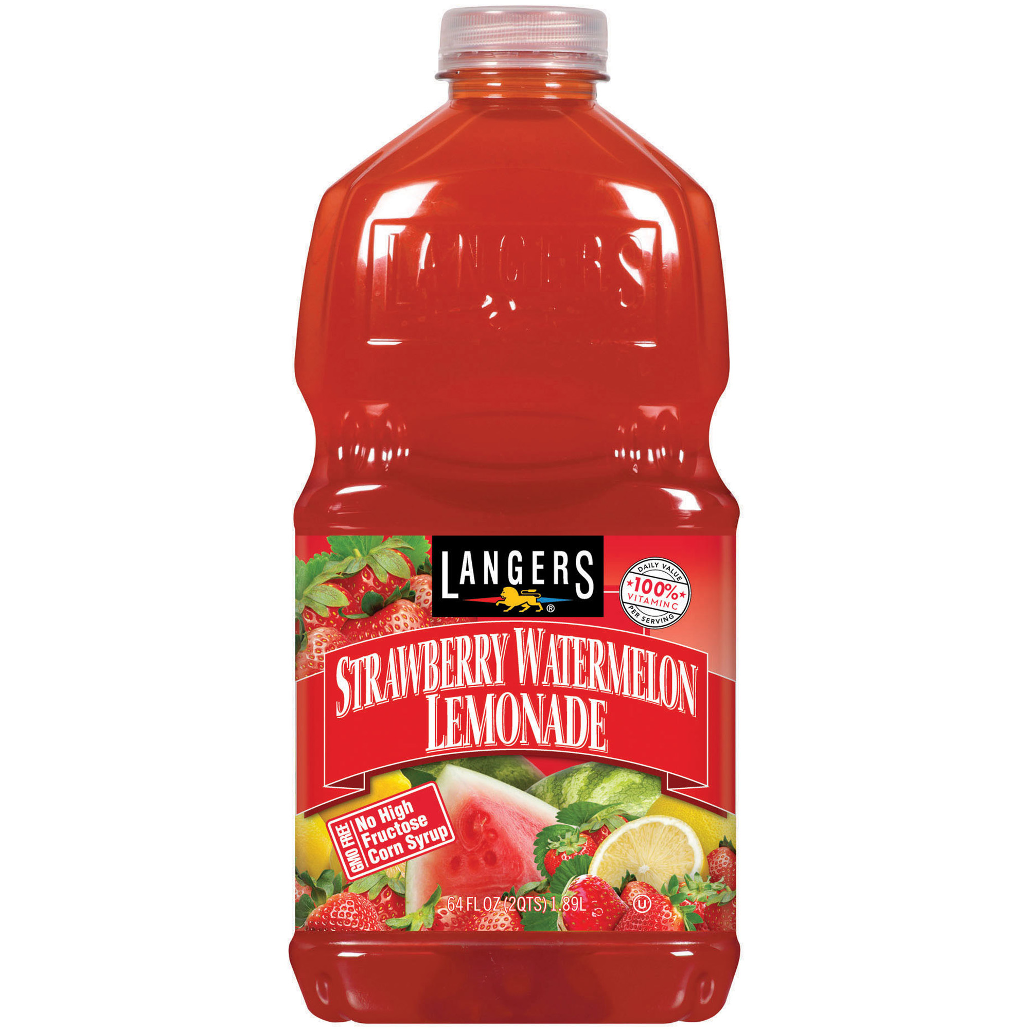 Langers Juice Drink, Strawberry Watermelon Lemonade, 64 Fl Oz, 1 Count