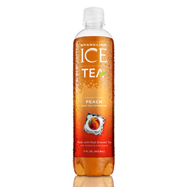 Sparkling Ice Tea, Peach Tea, 17 Fl Oz, 12 Count