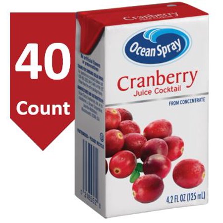 Ocean Spray Cranberry Juice 4.2 Fl. Oz. Boxes, PK40