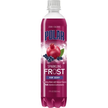 Polar Sparkling Frost Water, PomBerry 17 Fl Oz, 12 Count