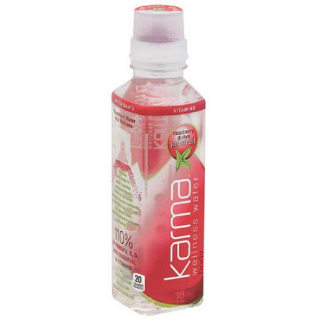 Karma Raspberry Guava Wellness Water, 18 Fl Oz, (Pack of 12)