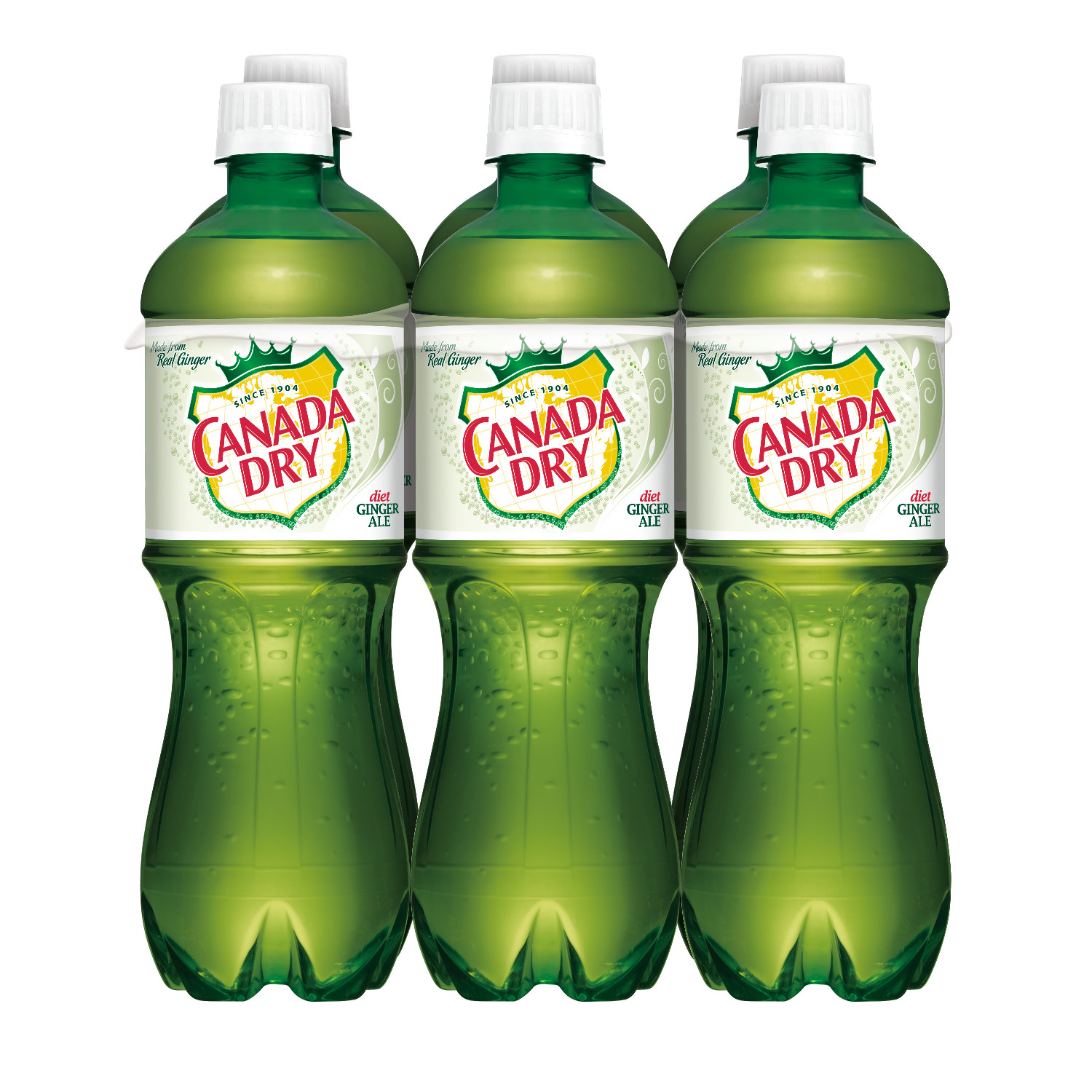 Canada Dry Zero Sugar Ginger Ale Soda  .5 L Bottles  6 Pack
