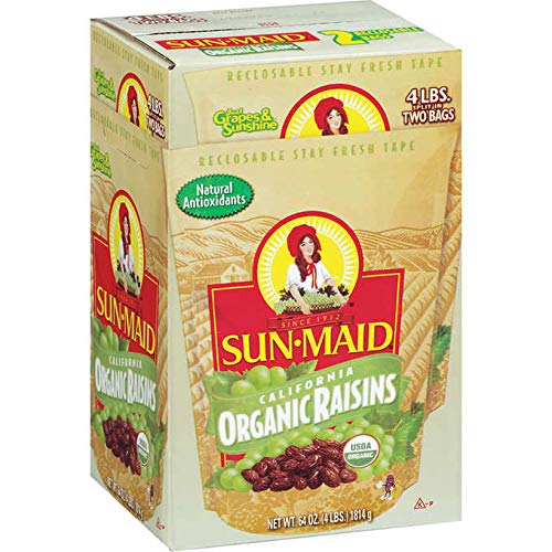 Sun-Maid Organic California Sun-Dried Raisins - 2 Pack (4 Lbs)