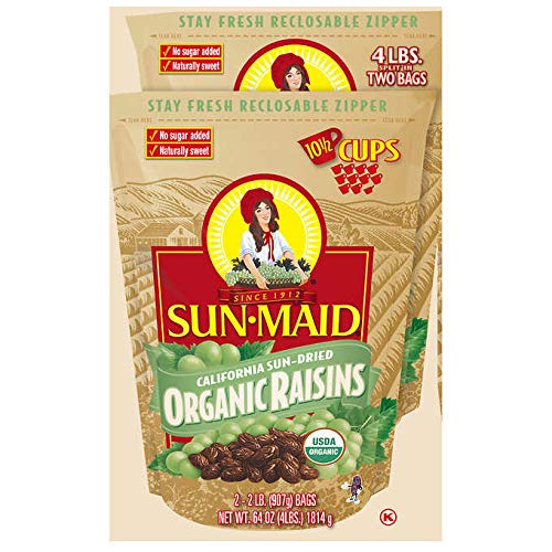 Sun-Maid Organic California Sun-Dried Raisins - 2 Pack (4 Lbs) thumbnail