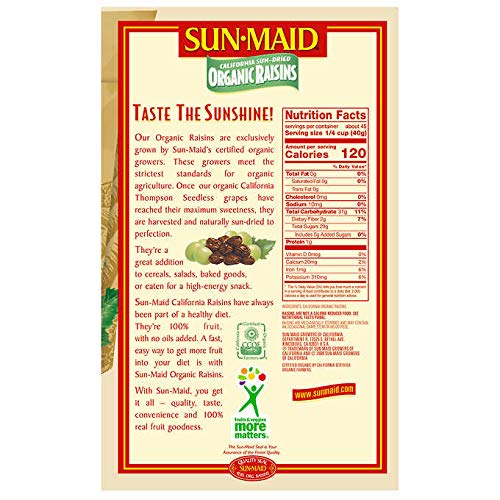 Sun-Maid Organic California Sun-Dried Raisins - 2 Pack (4 Lbs) thumbnail