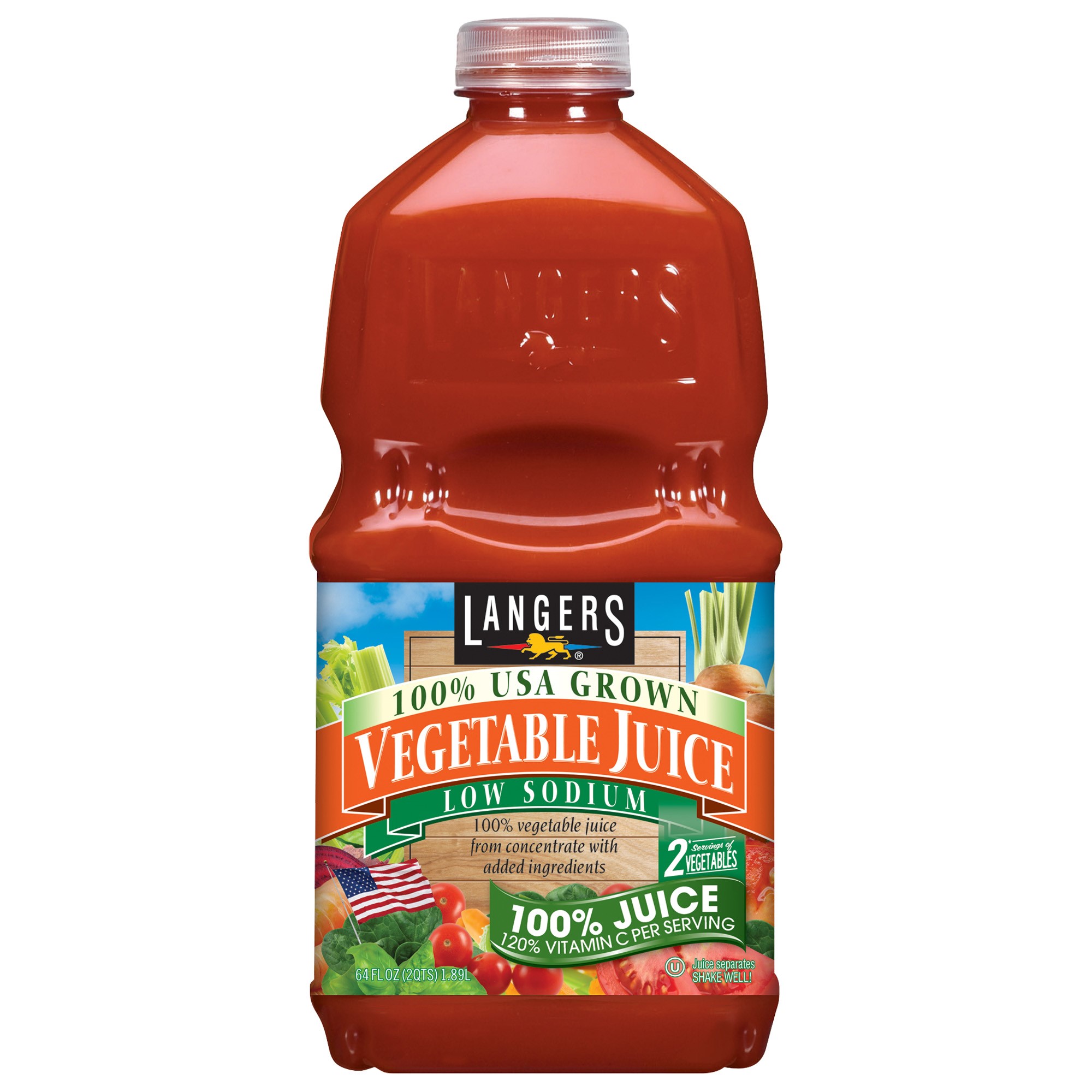 Langers 100% Juice, Low Sodium Vegetable, 64 Fl Oz, 1 Count