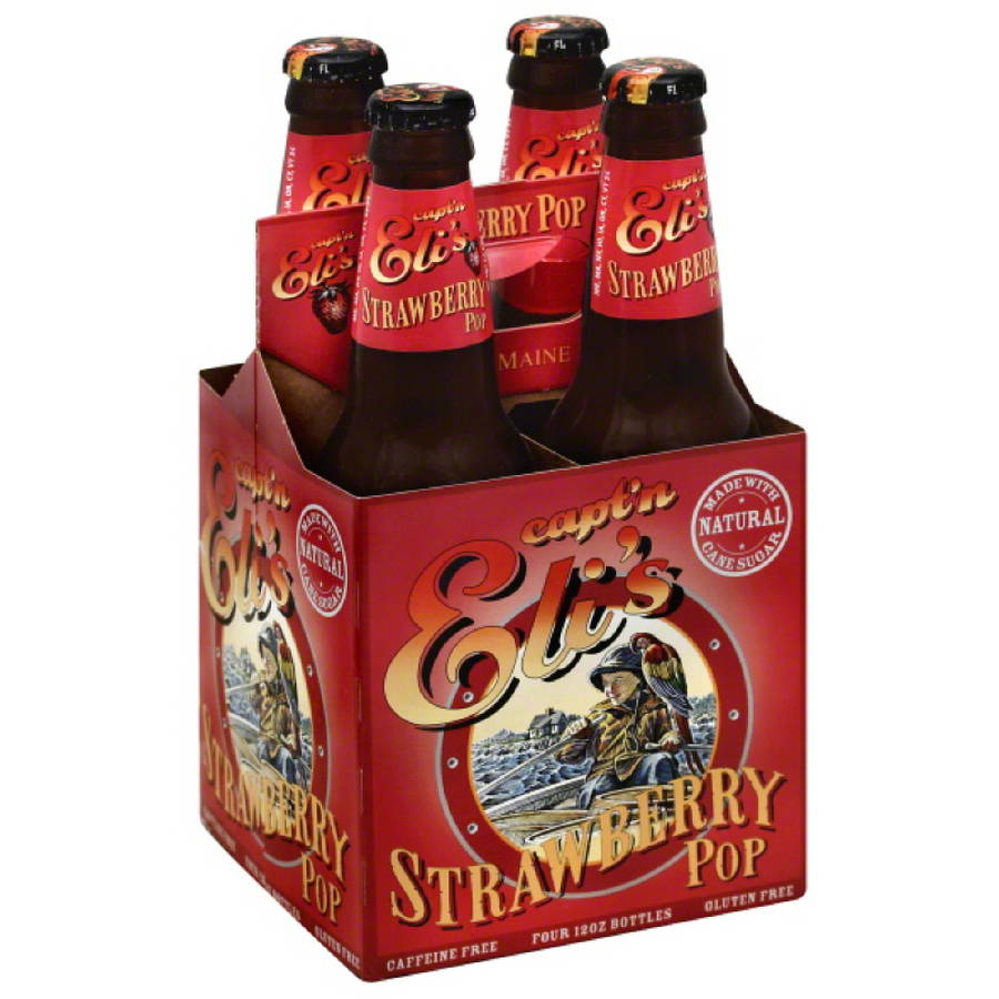 Capt'n Eli's Strawberry Pop, 12 Fl Oz, 4 Count, (Pack of 6)
