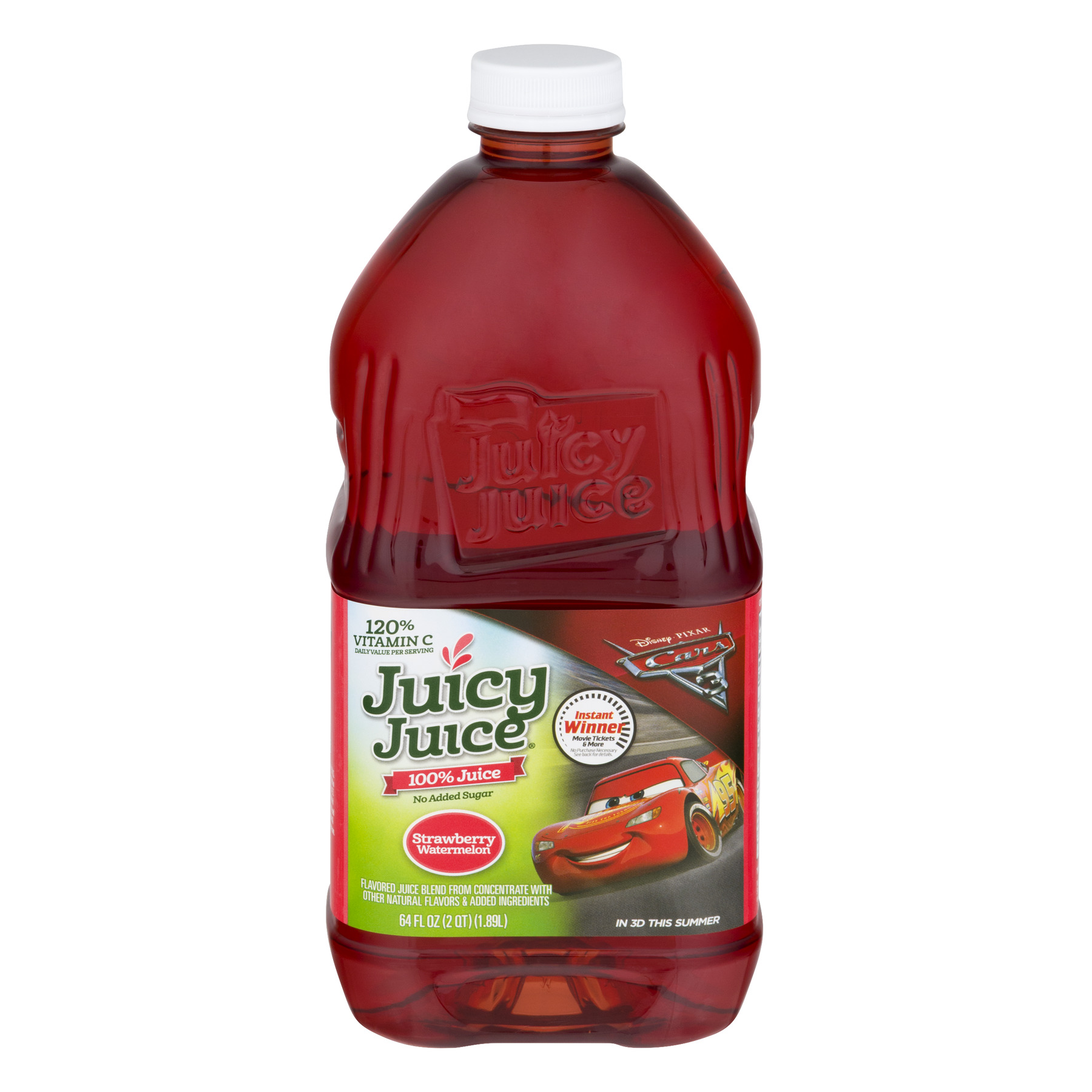 Juicy Juice 100% Juice  Strawberry Watermelon  64 FL OZ Bottle