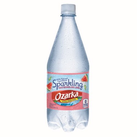 Ozarka Sparkling Natural Spring Water, Watermelon Lime, 33.8 Fl Oz, 12 Count