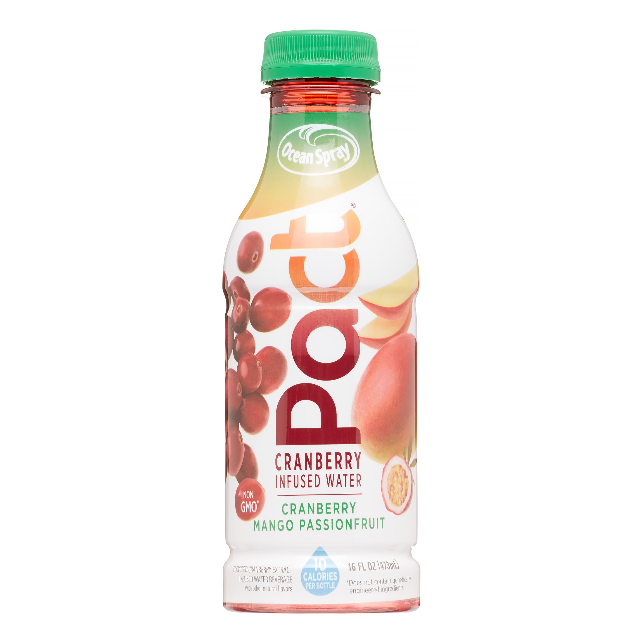 Ocean Spray Pact Cranberry Mango Passionfruit Infused Water, 16 Fl Oz (Count of 12)