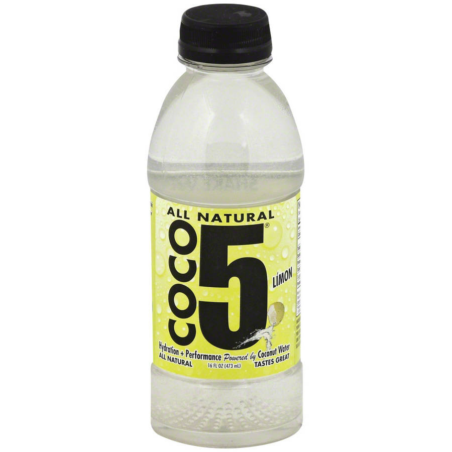 Coco5 Limon Coconut Water, 16 Fl Oz, (Pack of 12)