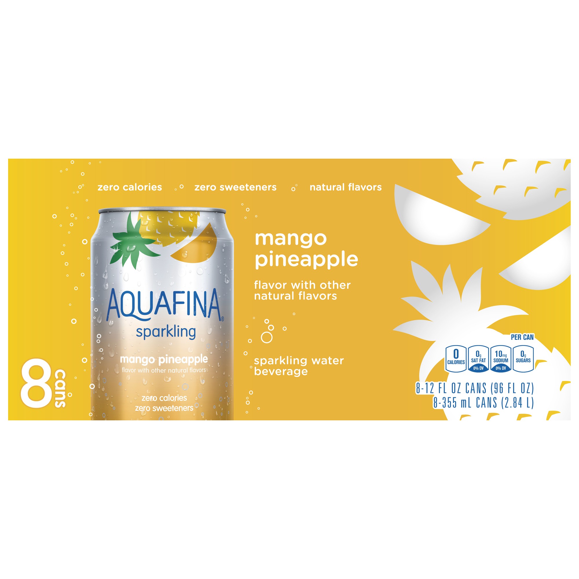 Aquafina Mango Pineapple Sparkling Water, 12 Fl. Oz., 8 Count
