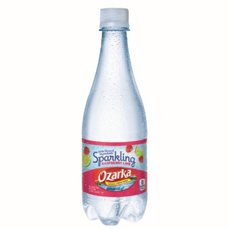 Ozarka Sparkling Natural Spring Water, Raspberry Lemon, 16.9 Fl Oz, 24 Count
