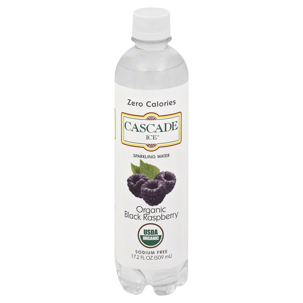 Cascade Ice Naturally Flavored Sparkling Water, Organic Black Raspberry, 17.2 Fl Oz