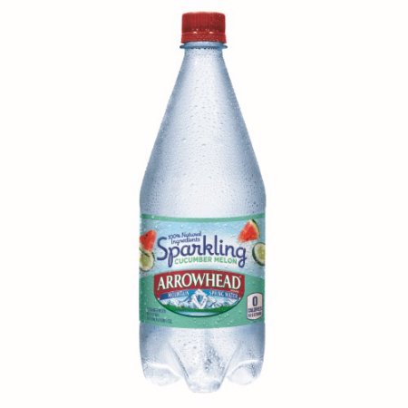 Arrowhead Sparkling Natural Spring Water, Cucumber Melon, 33.8 Fl Oz, 12 Count