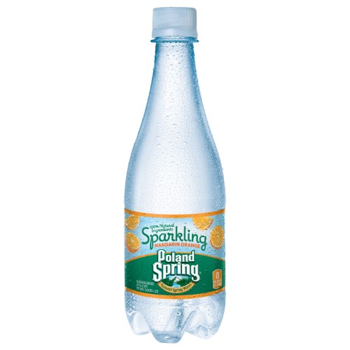 Poland Spring Sparkling Natural Spring Water, Mandarin Orange, 16.9 Fl Oz, 24 Count