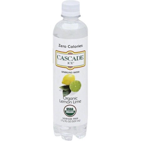 Cascade Ice Naturally Flavored Sparkling Water, Organic Lemon Lime, 17.2 Fl Oz