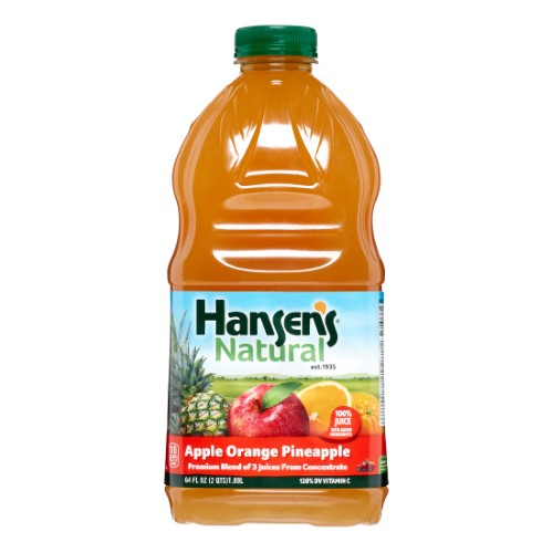 Hansen's 100% Apple Orange Pineappple Juice Blend, 64 Fl Oz