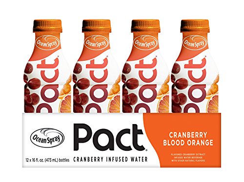 Ocean Spray Pact Cranberry Extract Water, Blood Orange, 16 Fl Oz, 12 Count