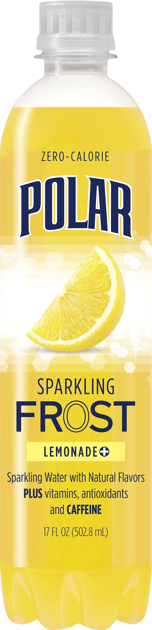 Polar Sparkling Frost Water, Lemonade +, 17 Fl Oz, 12 Count