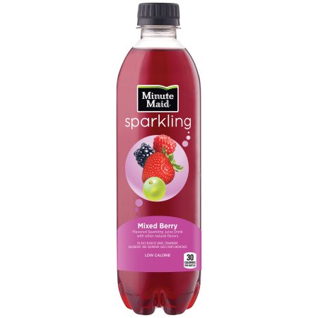 Minute Maid Sparkling Juice, Mixed Berry, 16.9 Fl Oz, 12 Ct