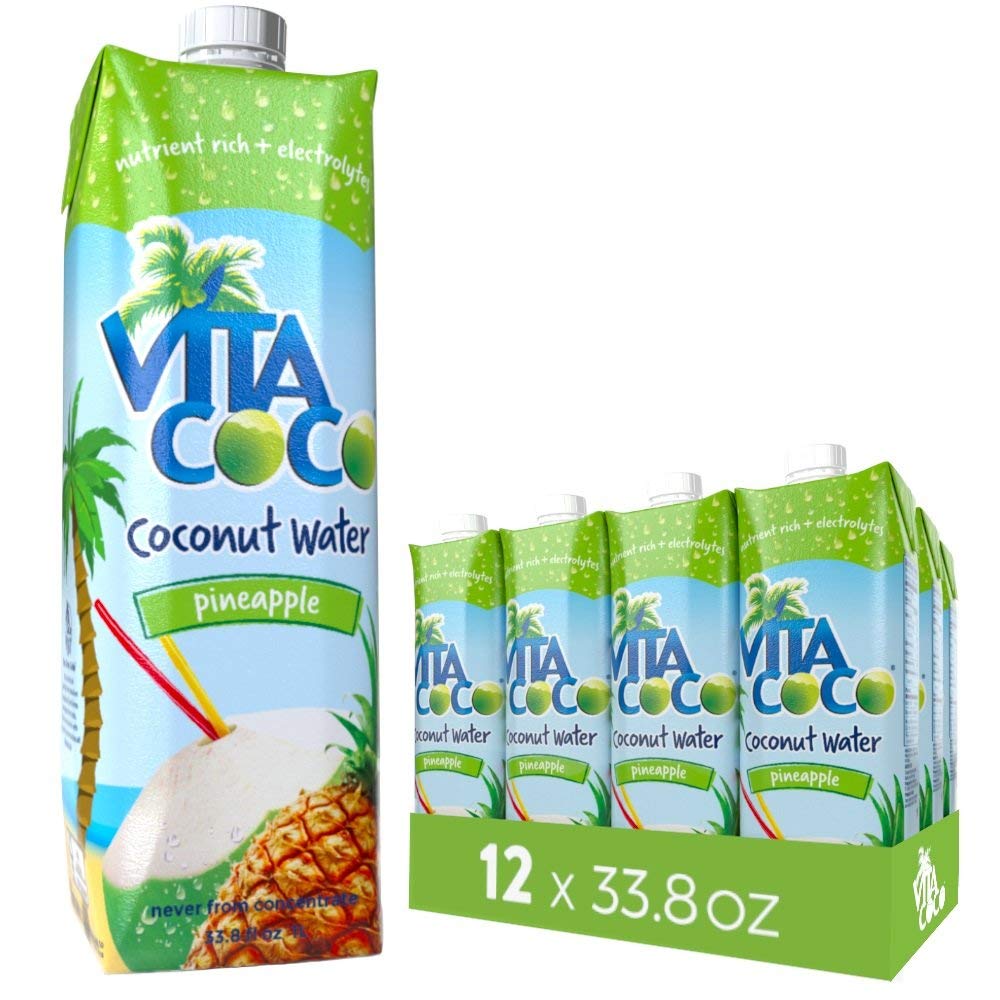 Vita Coco Coconut Water  Pineapple  33.8 Fl Oz Tetra (Pack of 12)