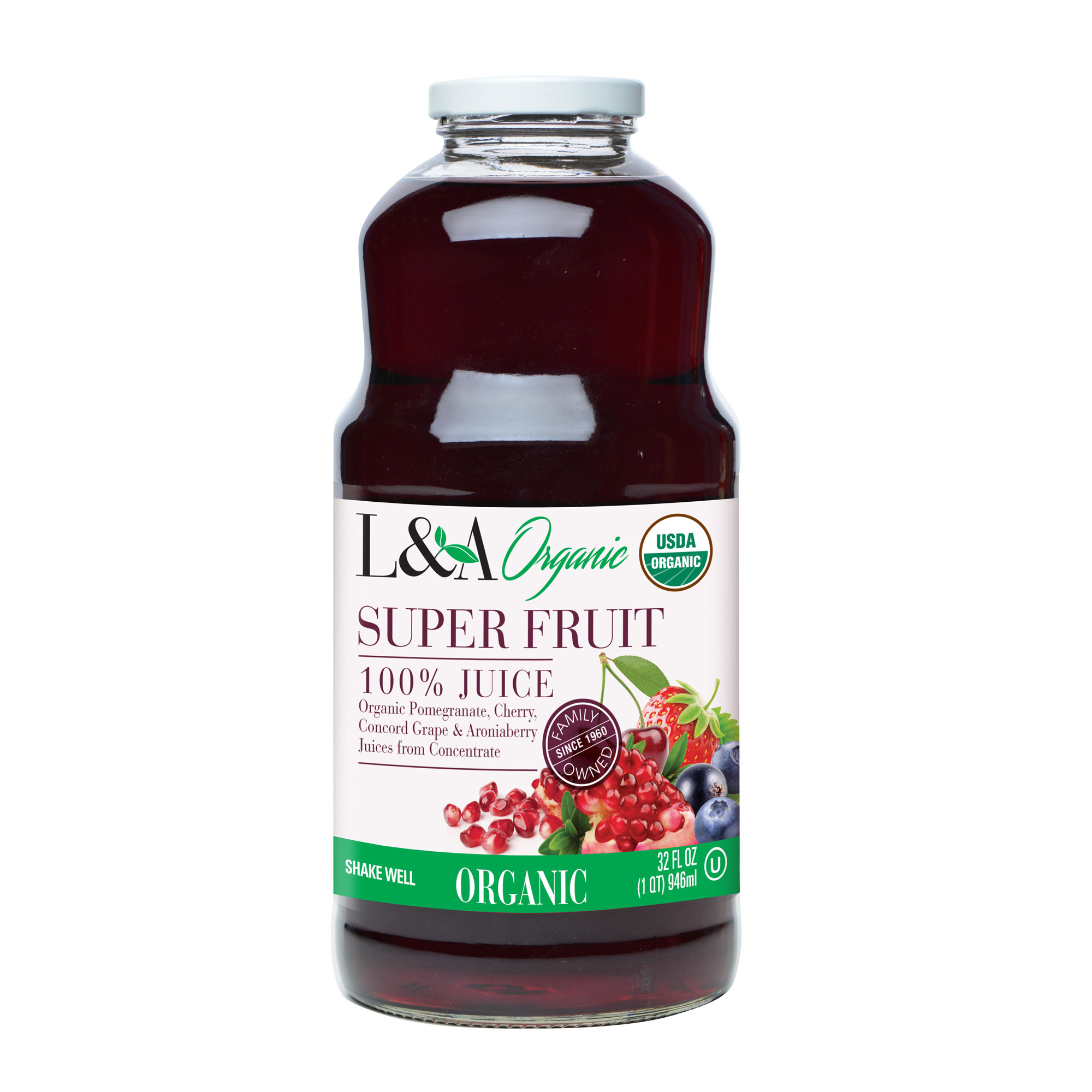 L&A, Organic Super Fruit 100% Juice