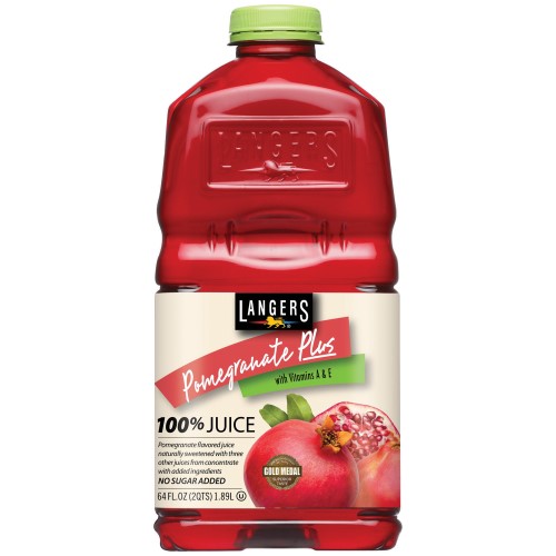 Langers 100% Juice, Pomegranate Plus, 64 Fl Oz