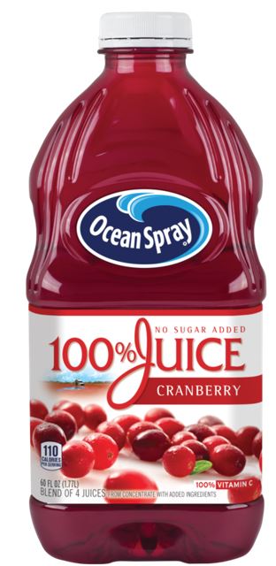 Ocean Spray 100 Cranberry Juice Bottle 64oz