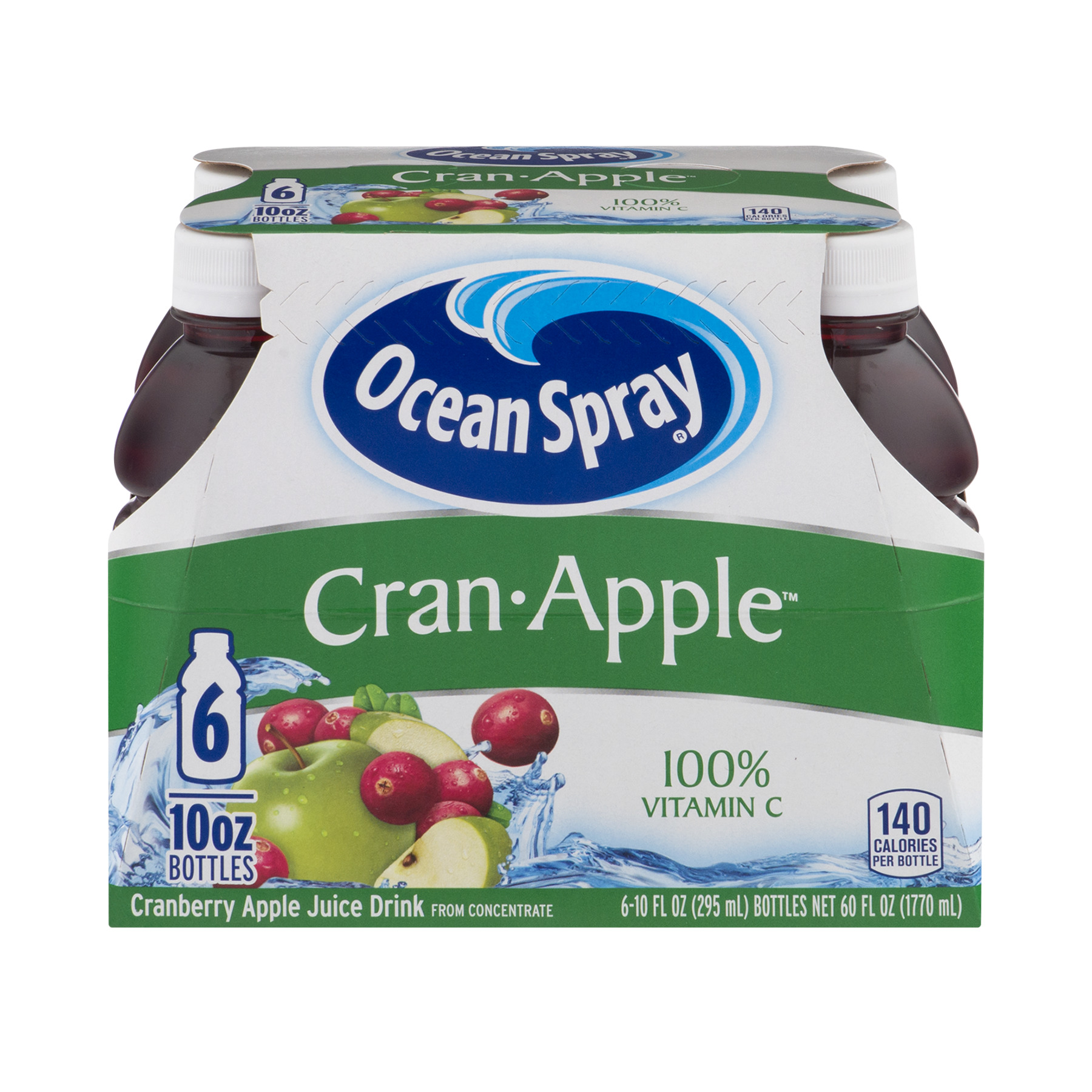 Ocean Spray Cranberry Apple Juice Drink  10 Fl Oz  6 Ct