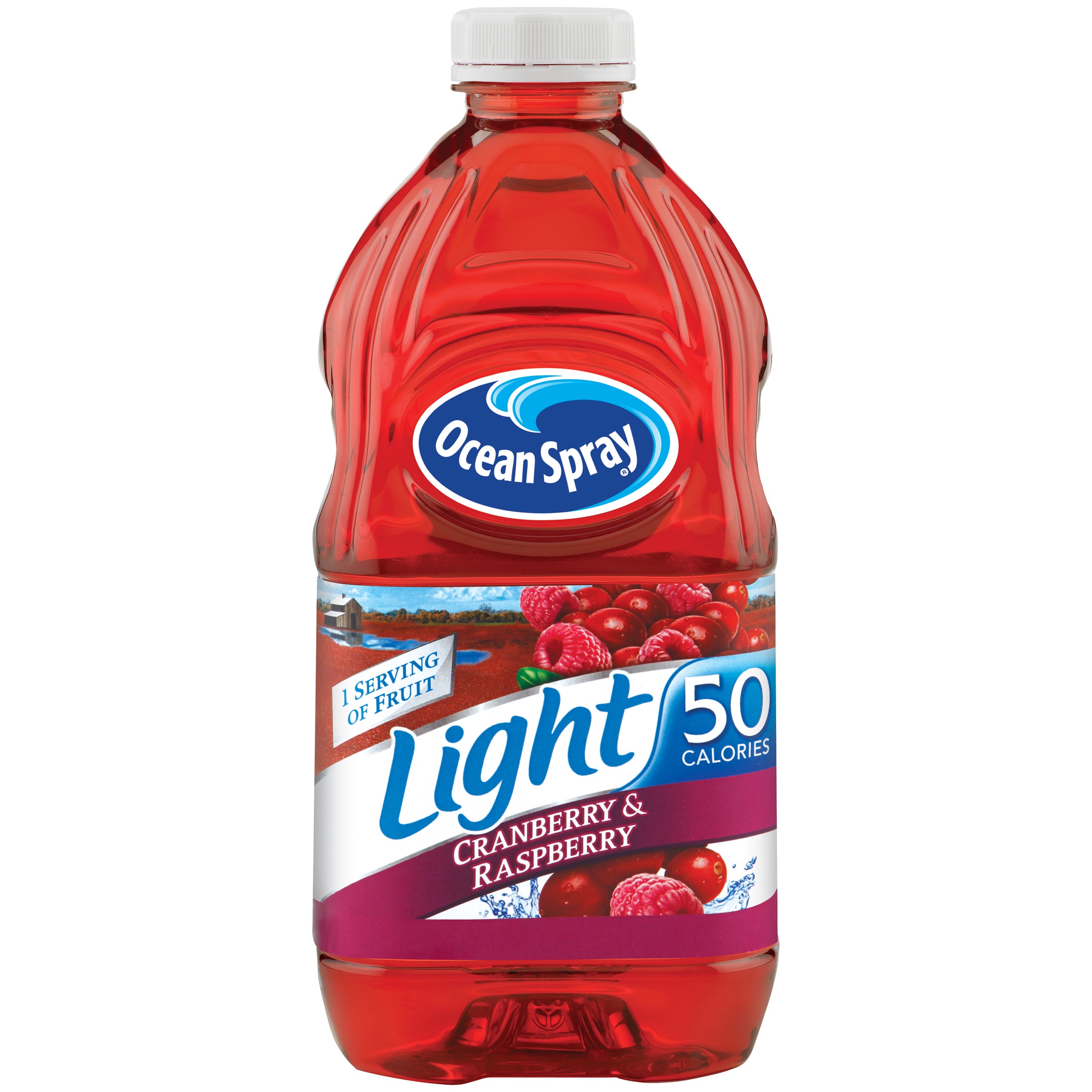 Ocean Spray, Light Cranberry and Raspberry Juice Drink, 64 Oz (Case of 8)