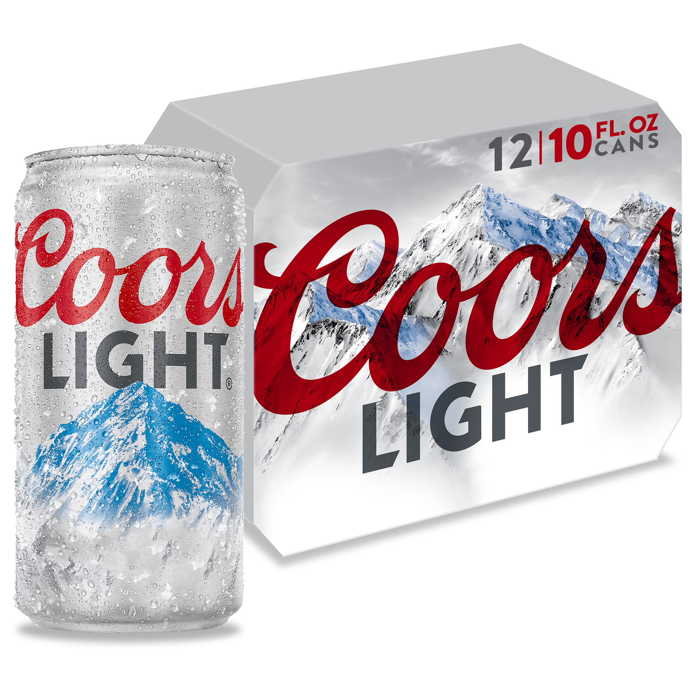Coors Light Beer, American Light Lager, 12 Pack, 10 Fl. Oz. Cans, 4.2% ABV