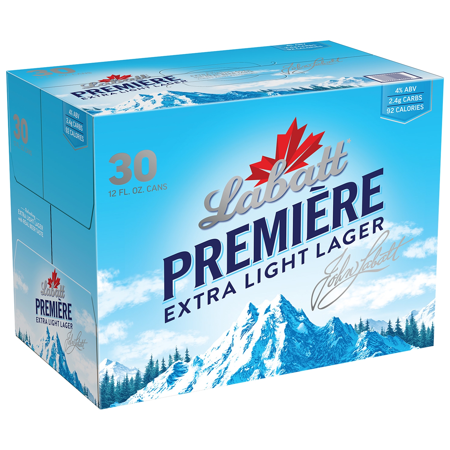 Labatt Premiere Extra Light Lager 30–12 Fl. Oz. Cans