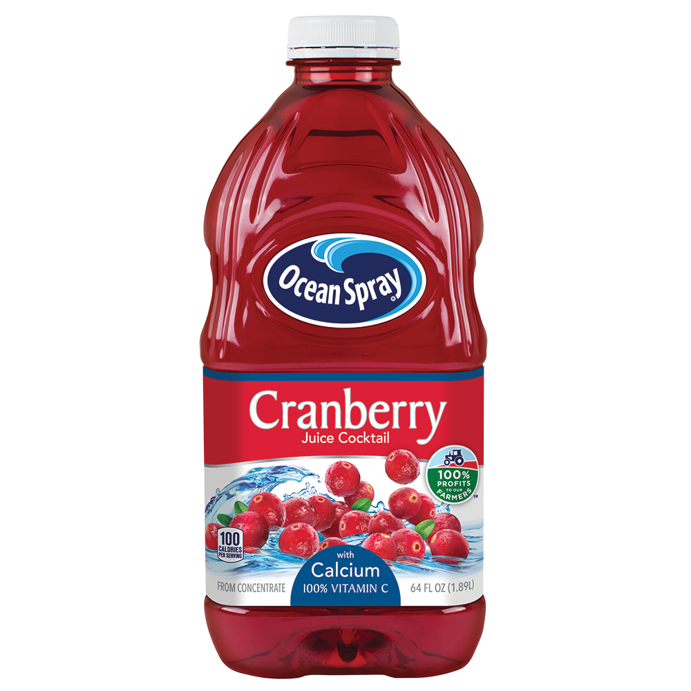 Ocean Spray, Cranberry Juice Cocktail with Calcium, 64 Oz (Case of 8)